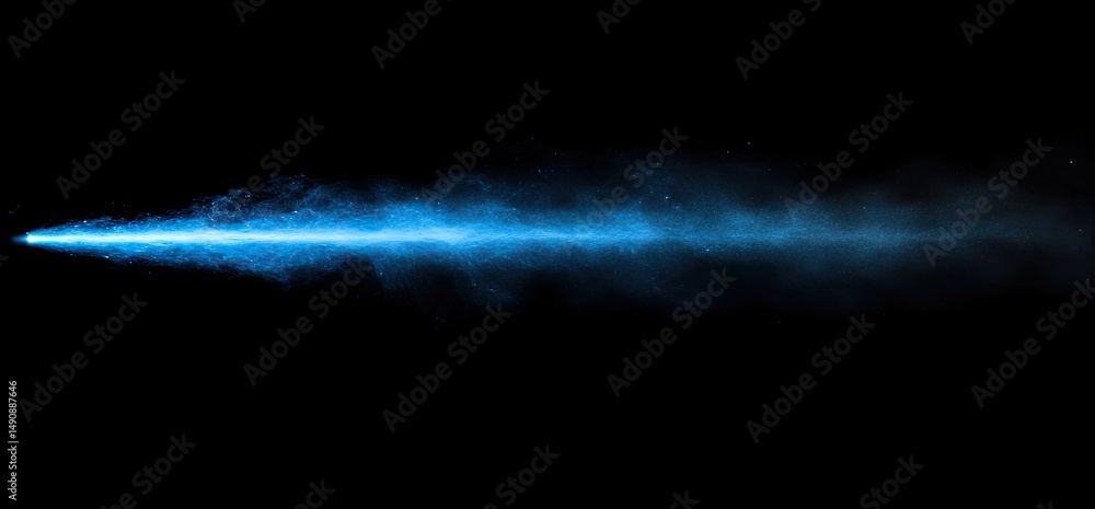 Fototapeta premium A long, ethereal blue energy beam effect.