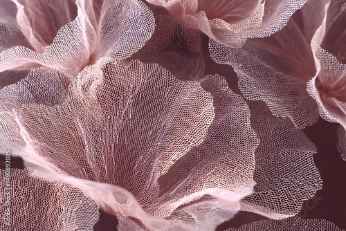 Dusty Rose Petals: Delicate, translucent petals in dusty rose hues create a dreamy, ethereal floral arrangement. The soft light and subtle texture evoke a sense of tranquility and beauty.