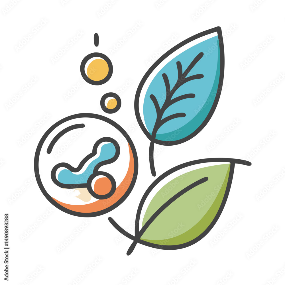 Fototapeta premium bio elements icon, bio elements vector illustration-simple illustration of bio elements, perfect for bio elements logos and icons