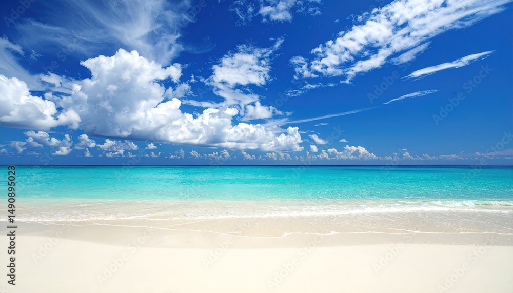 Fototapeta premium Tropical Beach Paradise Scene.