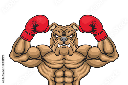 dog boxing vector illustration design