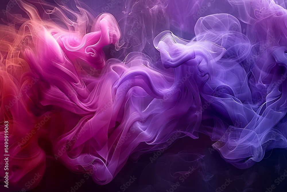 Fototapeta premium Abstract smoke swirls in vibrant hues