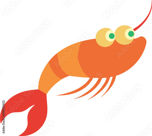 cartoon illustration of a lobster
