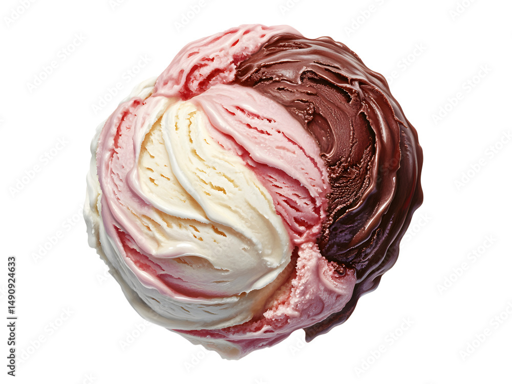 Obraz premium ice cream isolated on a transparent background 