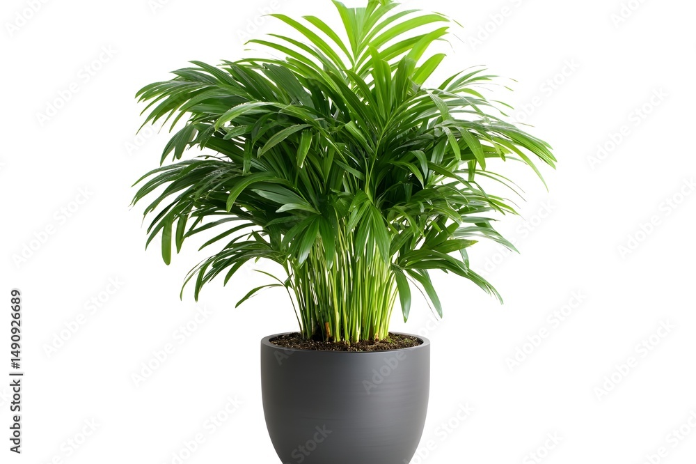 Obraz premium Fresh leafy indoor plant in a modern pot with a natural touch that enhances the charm of your living room