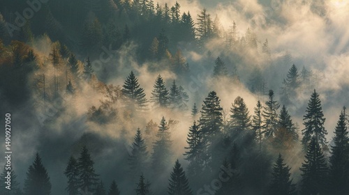 fog in the mountains