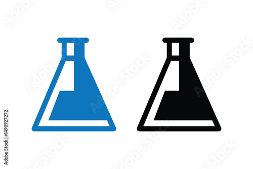 Bunsen burner art silhouettes with white background