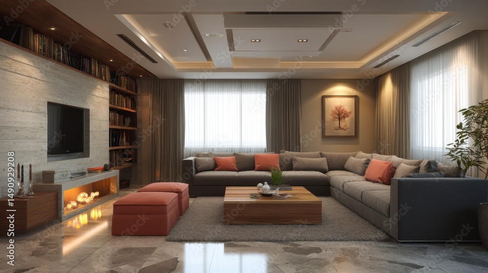 Modern living room interior design Modern living room interior design