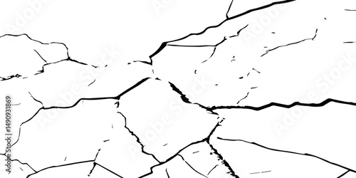 Closeup of dry fissure ground. White dried and cracked ground earth background.Gray crack on earth texture. erosion.	