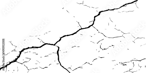 Closeup of dry fissure ground. White dried and cracked ground earth background.Gray crack on earth texture. erosion.	