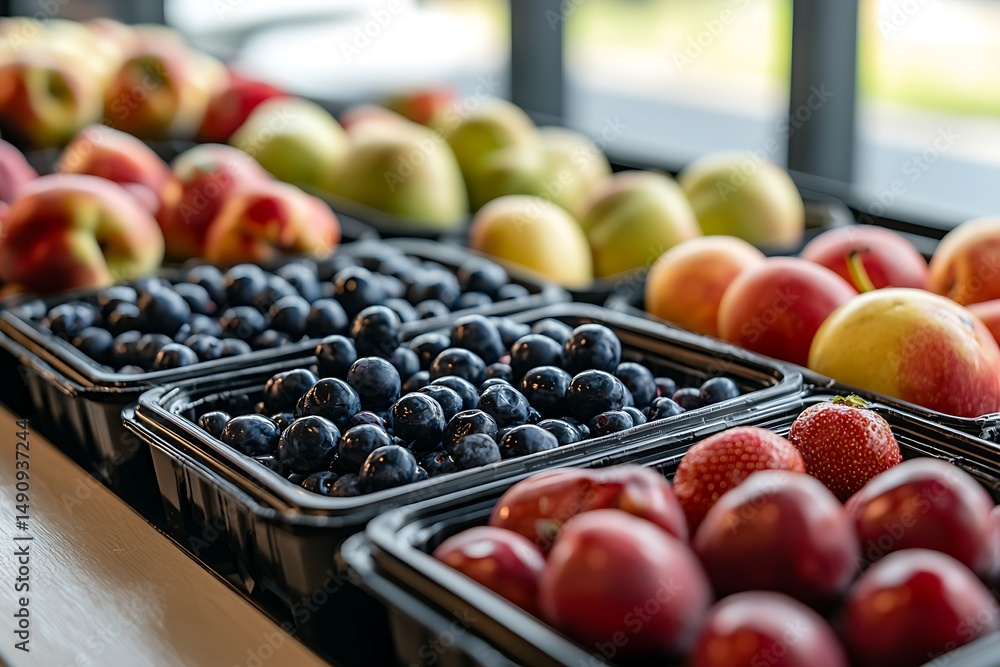 Fresh Fruits in Trays Fresh Fruits in Trays