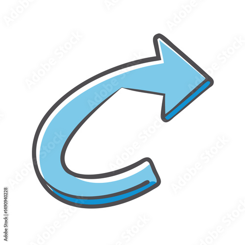 curved arrow icon, curved arrow vector illustration-simple illustration of curved arrow, perfect for curved arrow logos and icons Free Download curved arrow icon, curved arrow vector illustration-simple illustration of curved arrow, perfect for curved arrow logos and icons - GFXLoad