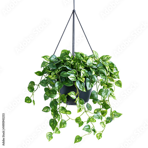 Lush green potted plant hanging