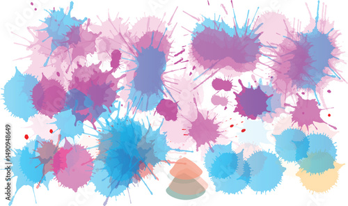 abstract watercolor background with blots
