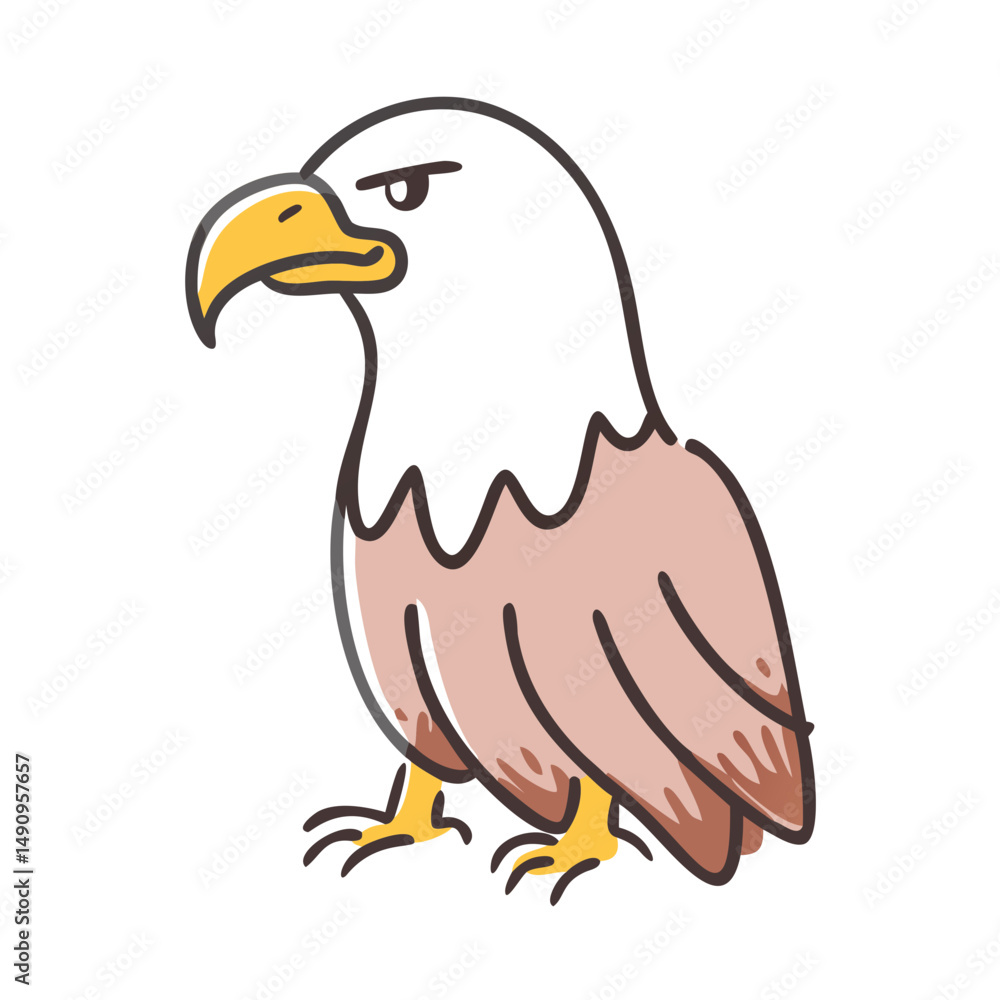 Fototapeta premium eagle icon, eagle vector illustration-simple illustration of eagle, perfect for eagle logos and icons