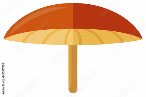red umbrella on white background