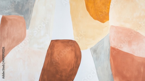 Fototapeta Naklejka Na Ścianę i Meble -  Nordic Abstract watercolor oil painting. Winter mood. Abstraction art background. Oil on canvas. Golden texture. Fragment of artwork. Paint spots. Strokes of paint. Colorful canvas