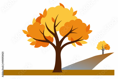 autumn tree vector illustration