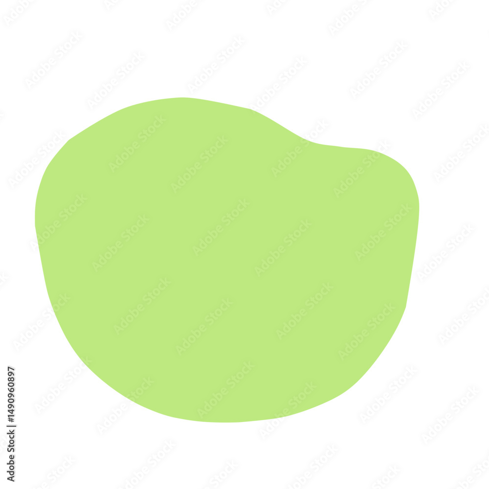 Abstract Light Green Doodle Shape Decorative Element Abstract Light Green Doodle Shape Decorative Element