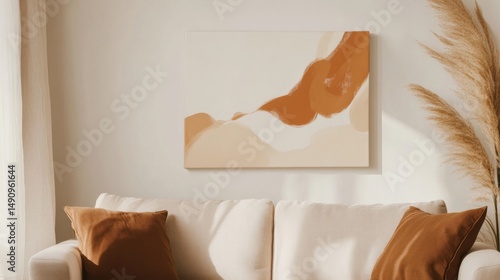 Fototapeta Naklejka Na Ścianę i Meble -  Nordic Abstract watercolor oil painting. Winter mood. Abstraction art background. Oil on canvas. Golden texture. Fragment of artwork. Paint spots. Strokes of paint. Colorful canvas