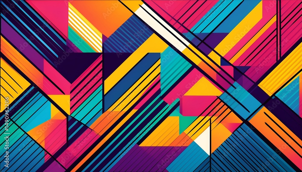 modern geometric abstract art with bold colors modern geometric abstract art with bold colors