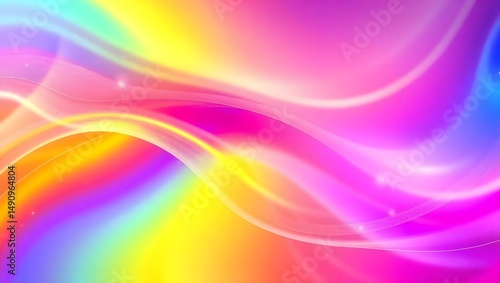 Wallpaper Mural Vibrant rainbow swirls abstract background colorful design Torontodigital.ca