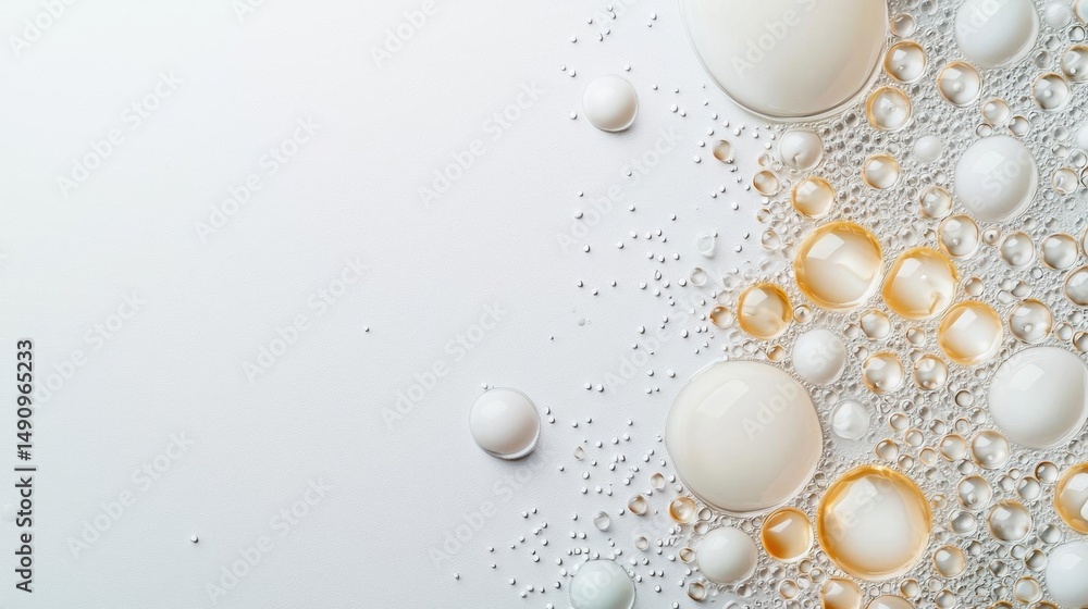 Close-up of a group of small, round, white spheres scattered on a white surface. the spheres are of different sizes and shapes, with some being larger and others smaller. Close-up of a group of small, round, white spheres scattered on a white surface. the spheres are of different sizes and shapes, with some being larger and others smaller.