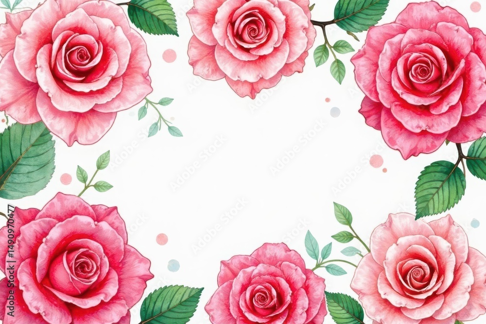 Intricate watercolor rose pattern, blush pink hues, botanical, pretty Intricate watercolor rose pattern, blush pink hues, botanical, pretty