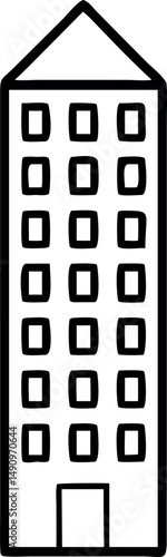 Bulding icon. Building line icon. real estate icon sign vector.	