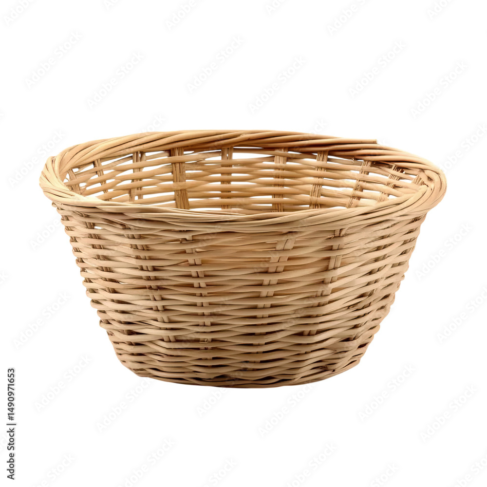 Wicker basket, isolated on a transparent background Png file format Wicker basket, isolated on a transparent background Png file format
