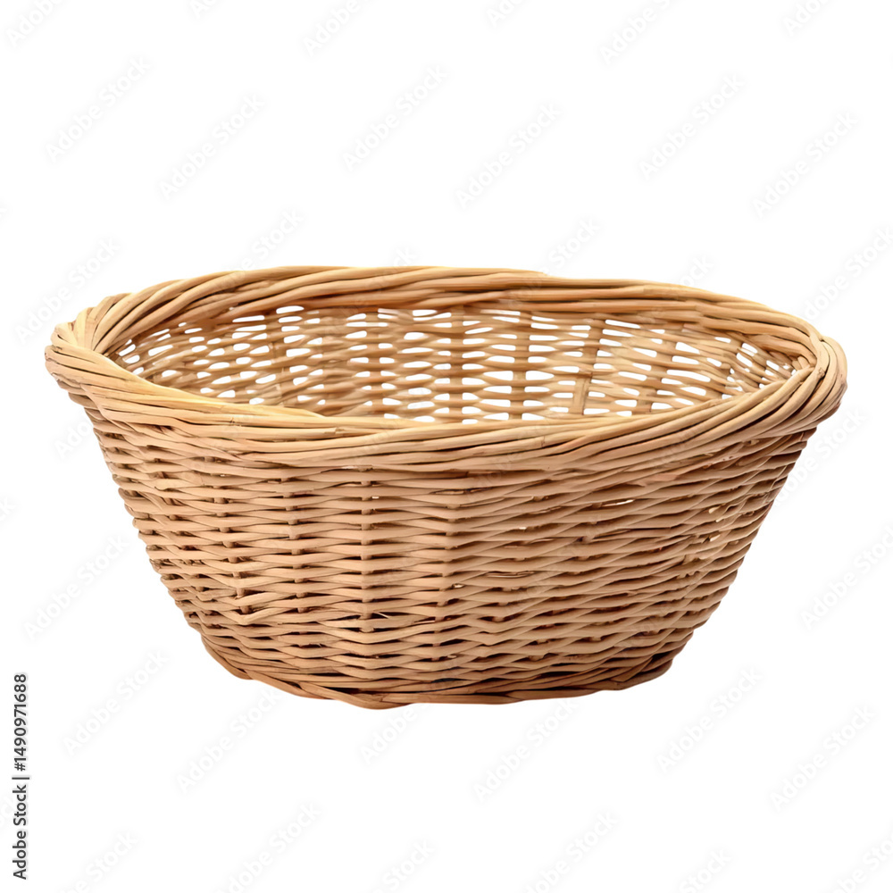 Wicker basket, isolated on a transparent background Png file format Wicker basket, isolated on a transparent background Png file format