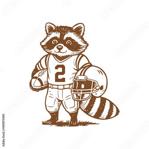 Football Player Raccoon