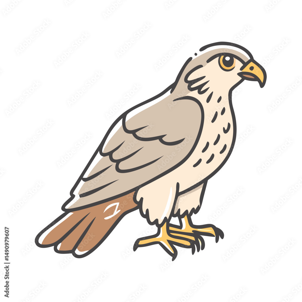 Obraz premium falcon icon, falcon vector illustration-simple illustration of falcon, perfect for falcon logos and icons