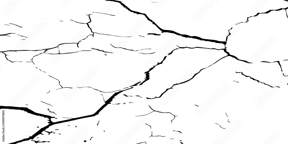 Obraz premium a black and white photo of a cracked grunge texture, old cracked texture, dry land crack texture for overlay, a black and white drawing of a cracked wall.cracked wall texture grunge background, 