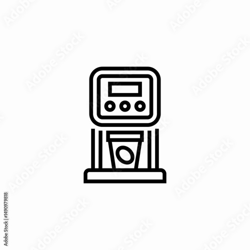 coffee maker with cup icon sign vector