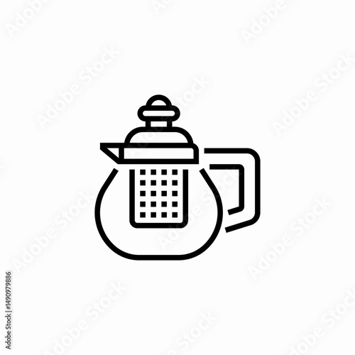 coffee pot icon sign vector