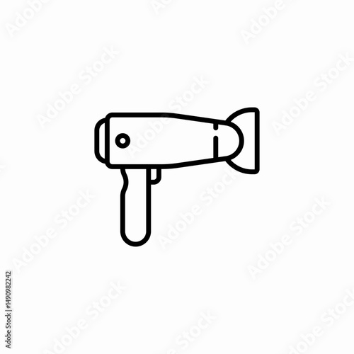 hair dryer electronic icon sign vector