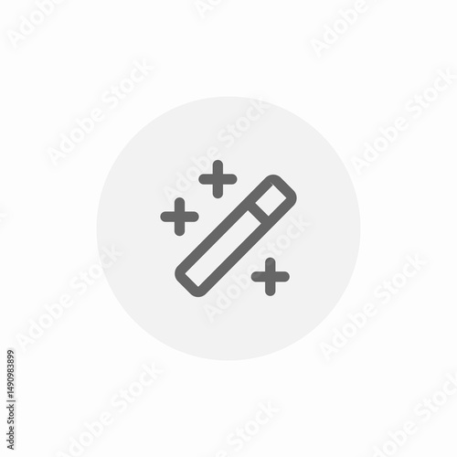 magic wand sparkles stick icon sign vector