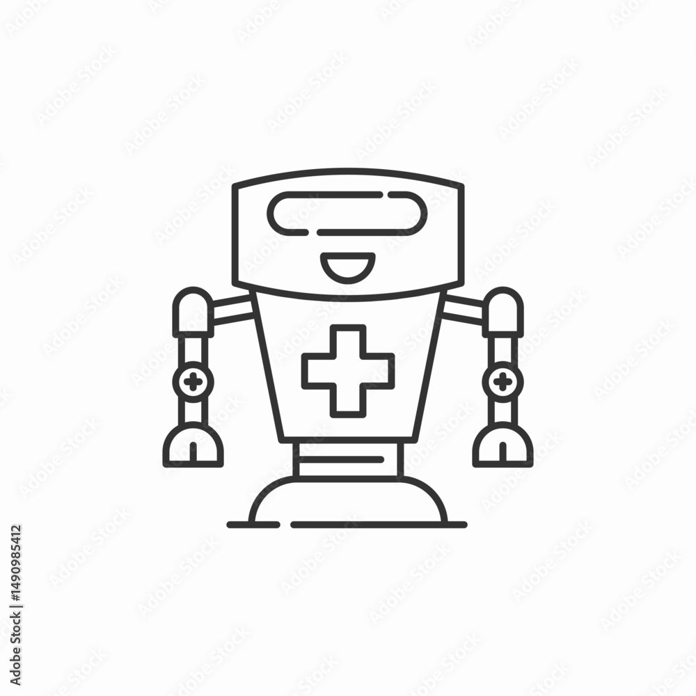 medical robot icon sign vector medical robot icon sign vector