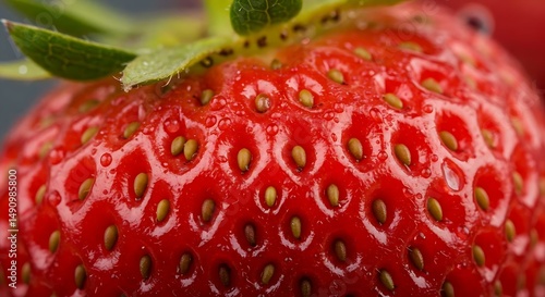 Wallpaper Mural Macro photo of a ripe strawberry  Torontodigital.ca