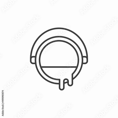 melting pot liquid icon sign vector
