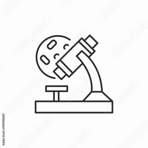 microscope slide view icon sign vector