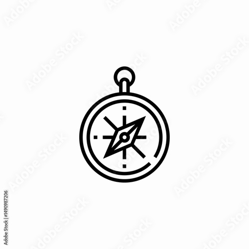 navigation compass icon sign vector