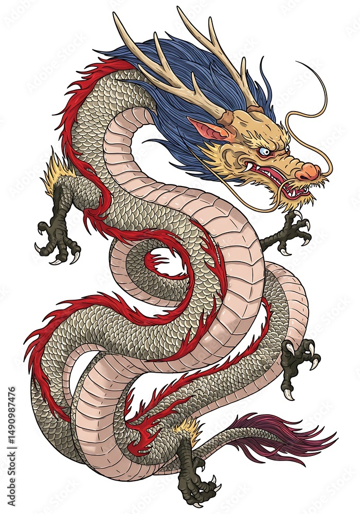 Obraz premium Imperial Dragon's Fury