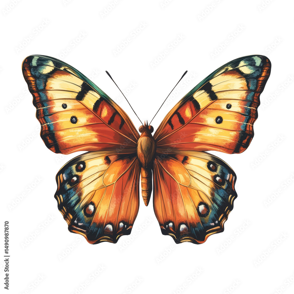 Fototapeta premium Butterfly Isolated on white transparent background
