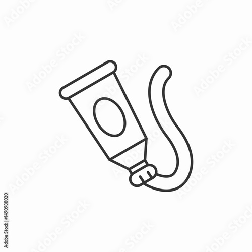 paint tube icon sign vector