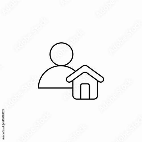 person house icon sign vector