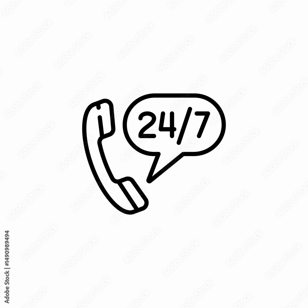 Obraz premium phone service icon sign vector
