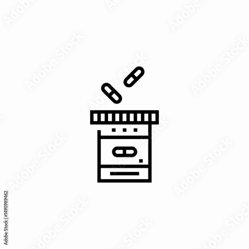 pill bottle icon sign vector