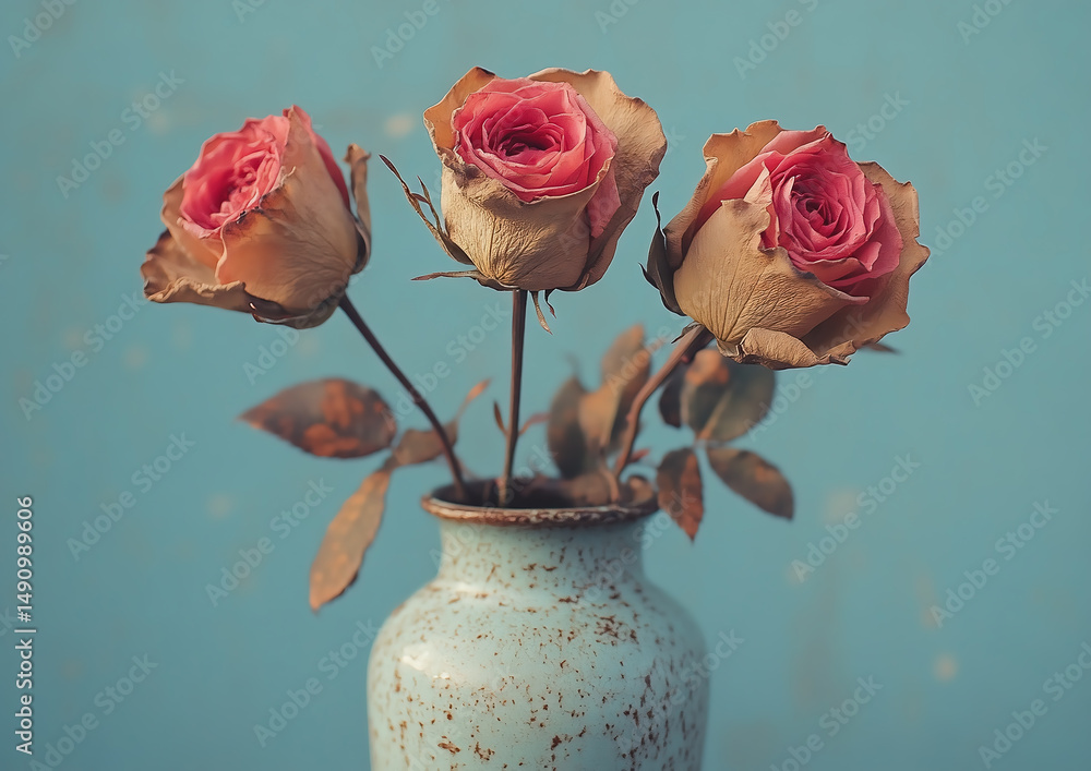 bouquet of roses in a vase